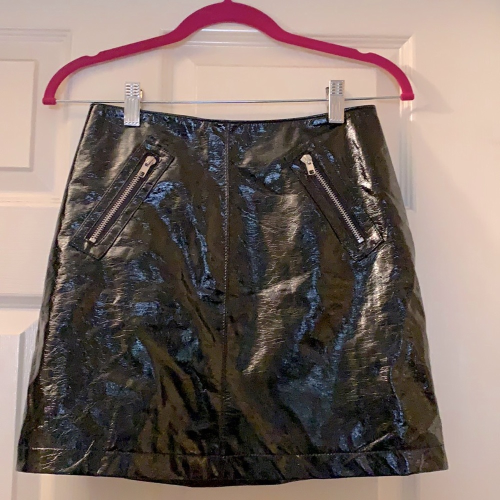 Black leather Skirt